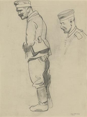 GEORGE BELLOWS Studies of a World War I Soldier.